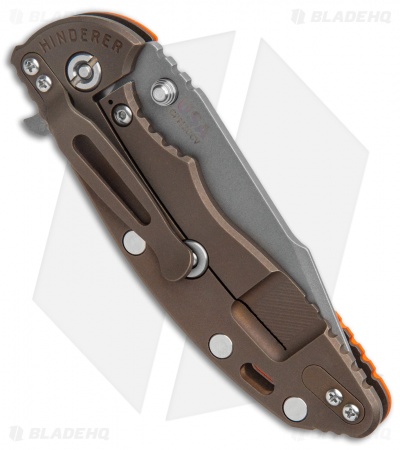 Hinderer Knives XM-18 3.5 Harpoon Spanto Knife Bronze/Orange G-10 (Working)