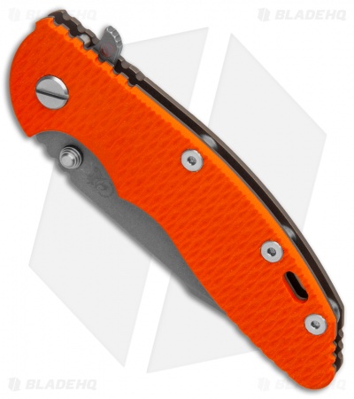 Hinderer Knives XM-18 3.5 Harpoon Spanto Knife Bronze/Orange G-10 (Working)