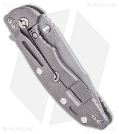 Hinderer Knives XM-18 3.5 Harpoon Spanto Knife Translucent (S35VN Working)