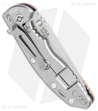 Hinderer Knives XM-18 3.5 Spear Point Flipper Coyote Brown G-10 (Stonewash)