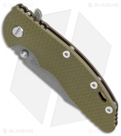 Hinderer Knives XM-18 Skinny Harpoon Spanto Knife OD Green (3.50" Stonewash)