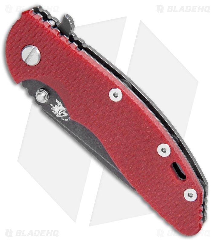 Hinderer Knives XM18 3.5 Spanto Knife Red G10 (Battle Black) Blade HQ