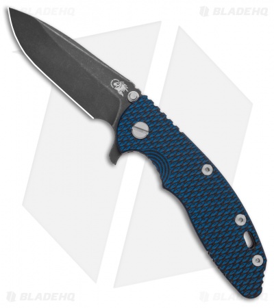 Hinderer Knives XM-18 3.5 Spear Point Knife Blue/Black G-10 (3.5" Black SW)