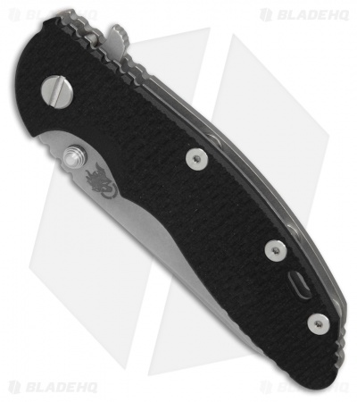 Hinderer Knives XM-18 3.5 Sheepsfoot Flipper Knife Black G-10 (Working)