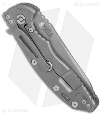 Hinderer Knives XM-18 3.5 Sheepsfoot Flipper Knife OD Green G-10 (Working)