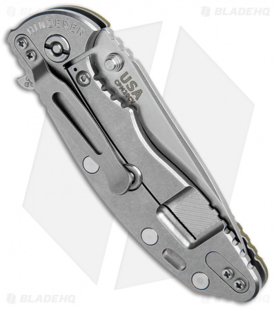 Hinderer Knives XM-18 3.5 Slicer Flipper Knife OD Green G-10 (Stonewash)