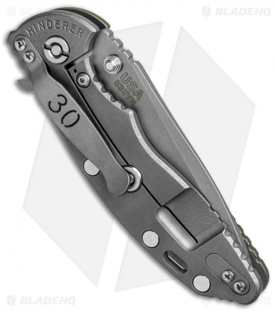 Hinderer Knives XM-18 3.5 Spanto 30th Anniversary Knife OD Green G-10 (Working)
