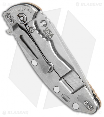 Hinderer Knives XM-18 3.5 Spanto Flipper Coyote Brown G-10 (Stonewash)