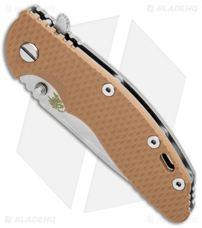 Hinderer Knives XM-18 3.5 Spanto Flipper Coyote Brown G-10 (Stonewash)