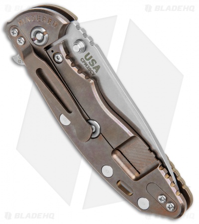 Hinderer Knives XM-18 3.5 Slicer Flipper Knife OD Green G-10 Bronze Ti (SW)