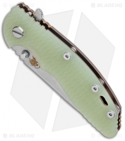 Hinderer XM-18 3.5 Gen 6 Slicer Knife Natural Jade G-10/Battle Bronze (SW)