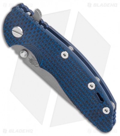 Hinderer XM-18 3.5 Slicer Knife Blue-Black G-10/Blue Ano (3.5" Stonewash)