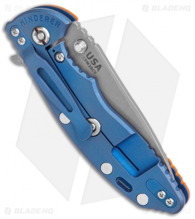 Hinderer XM-18 3.5 Slicer Knife Orange G-10/Blue Ano (3.5")