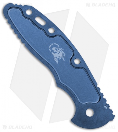 Hinderer XM-18 3.5 Textured Skinny Ti Replacement Handle Scale (Stonewash Blue)