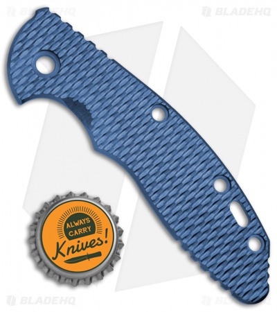 Hinderer XM-18 3.5 Textured Skinny Ti Replacement Handle Scale (Stonewash Blue)