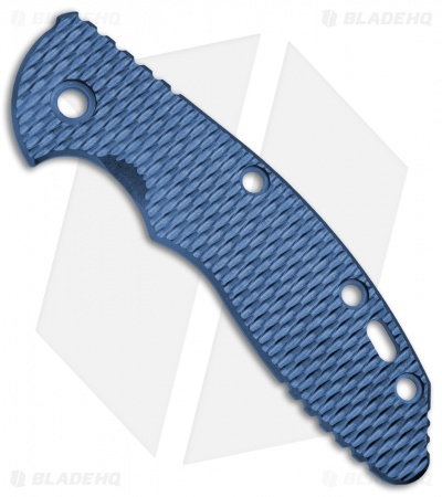 Hinderer XM-18 3.5 Textured Skinny Ti Replacement Handle Scale (Stonewash Blue)