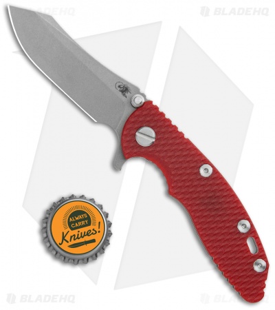 Hinderer Knives XM-18 3.0 Skinner Tri-Way Frame Lock Knife Red G-10 (Working)