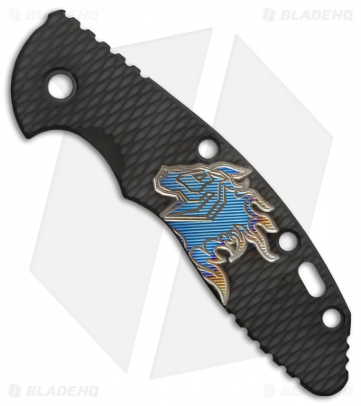 Hinderer XM-18 3.5" Horse Logo Replacement Handle Scale (Gray/Blue Ti)