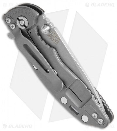 Hinderer Knives XM-18 3.0 Recurve Flipper Knife Blue/Black G-10 (Stonewash)