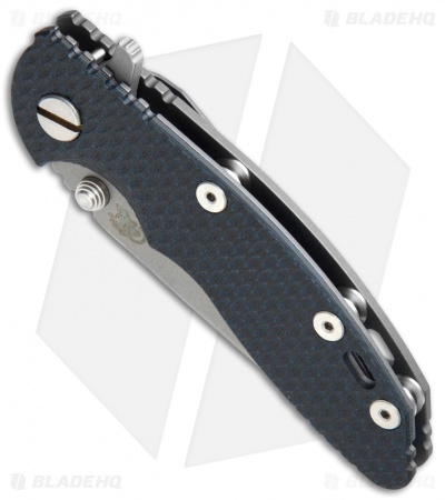 Hinderer Knives XM-18 3.0 Recurve Flipper Knife Blue/Black G-10 (Stonewash)