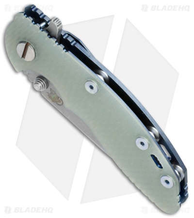 Hinderer Knives  XM-18 3.0 Recurve Flipper Knife Translucent G10/Blue(Stonewash)