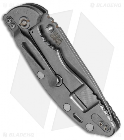 Hinderer Knives XM-18 3.5 Slicer Frame Lock Knife Black/Blue G-10 (Stonewash) 