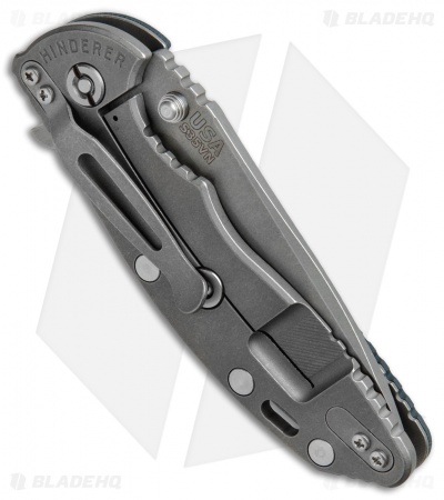 Hinderer Knives XM-18 3.5 Spear Point Knife Black/Blue G-10 (Working)
