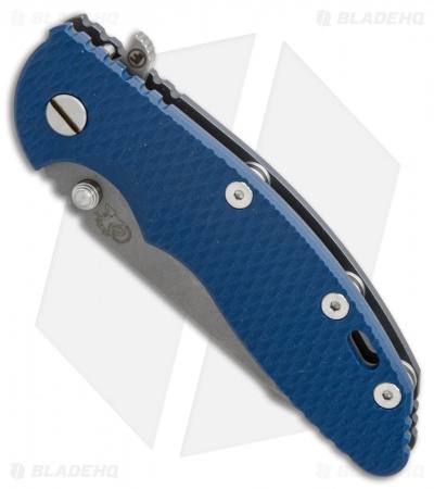 Hinderer Knives XM-18 3.5 Fatty Harpoon Knife Blue G-10/Blue Ano (Working)