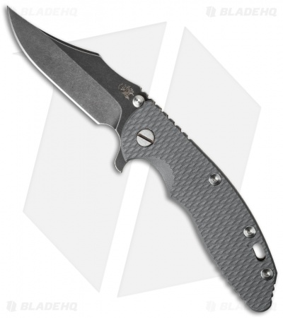 Hinderer Knives XM-18 3.5 Bowie Flipper Knife Gray (Black)