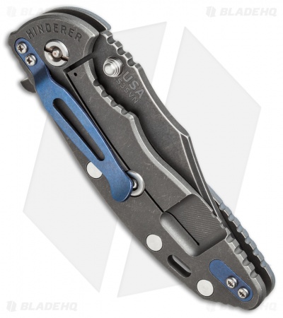 Hinderer Knives XM-18 3.5 Bowie Flipper Knife Gray (Black)