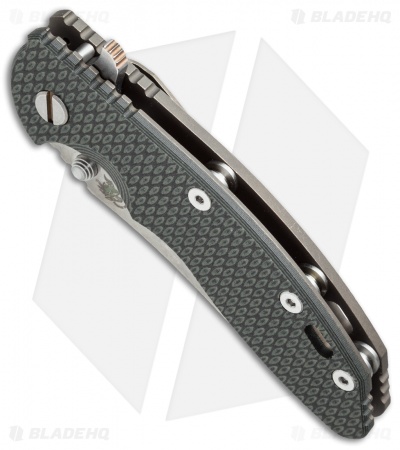 Hinderer Knives XM-18 3.5 2016 LE Skinner Flipper Knife Black/Green (Satin/SW)