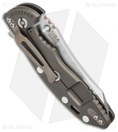 Hinderer Knives XM-18 3.5 2016 LE Skinner Flipper Knife Black/Green (Satin/SW)