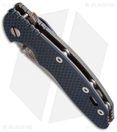 Hinderer Knives XM-18 3.5 2016 LE Skinner Frame Lock Knife Black/Blue(Satin/SW)