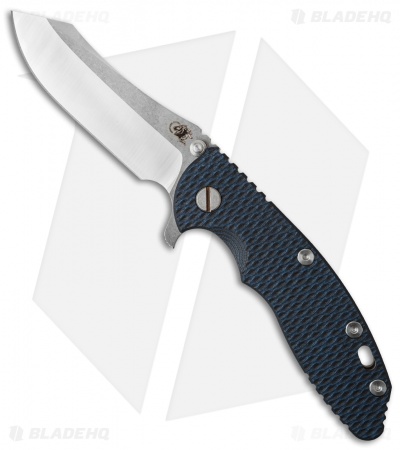 Hinderer Knives XM-18 3.5 2016 LE Skinner Frame Lock Knife Black/Blue(Satin/SW)