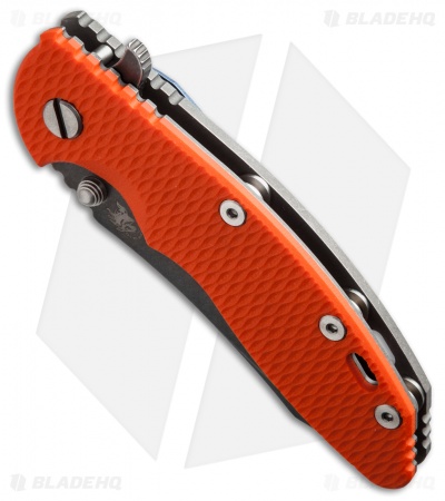 Hinderer Knives XM-18 3.5 Skinner Flipper Knife Orange G-10 (Black)