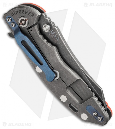 Hinderer Knives XM-18 3.5 Skinner Flipper Knife Orange G-10 (Black)