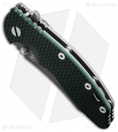 Hinderer Knives XM-18 3.5 Skinner Flipper Knife Sea Green G-10 (Black)