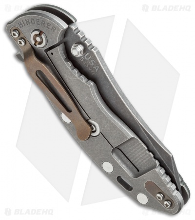 Hinderer Knives XM-18 3.5 Skinner Flipper Knife Sea Green G-10 (Black)