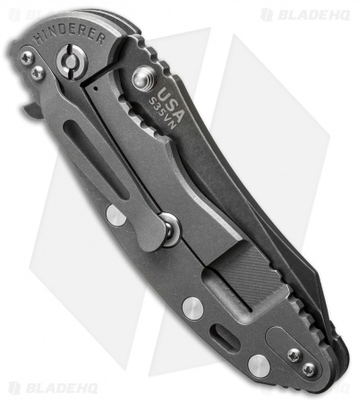 Hinderer Knives XM-18 3.5 Skinner Flipper Knife OD Green G-10 (Black)