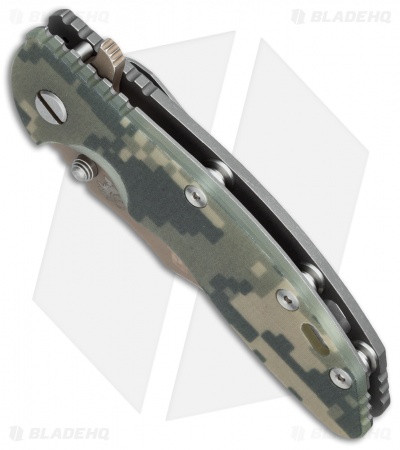 Hinderer Knives XM-18 3.5 Bowie Flipper Knife ACU Camo G-10 (Battle FDE)