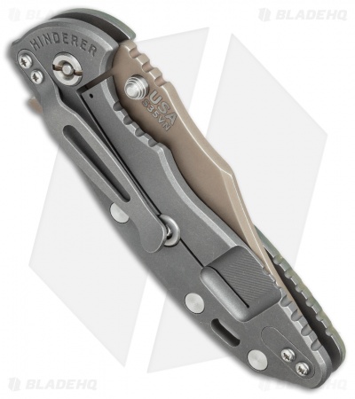 Hinderer Knives XM-18 3.5 Bowie Flipper Knife ACU Camo G-10 (Battle FDE)