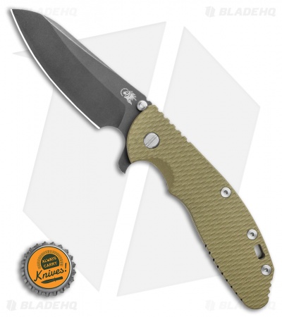 Hinderer Knives XM-24 4.0 Sheepsfoot Flipper Knife OD G-10 Battle Black (DLC)