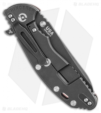 Hinderer Knives XM-24 4.0 Sheepsfoot Flipper Knife Red G-10 Battle Black (DLC)