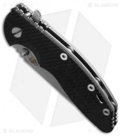 Hinderer Knives XM-18 3.5 Spear Point Flipper Black G-10 (Stonewash)