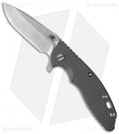 Hinderer Knives XM-18 3.5 Spear Point Flipper Gray G-10 (Stonewash)