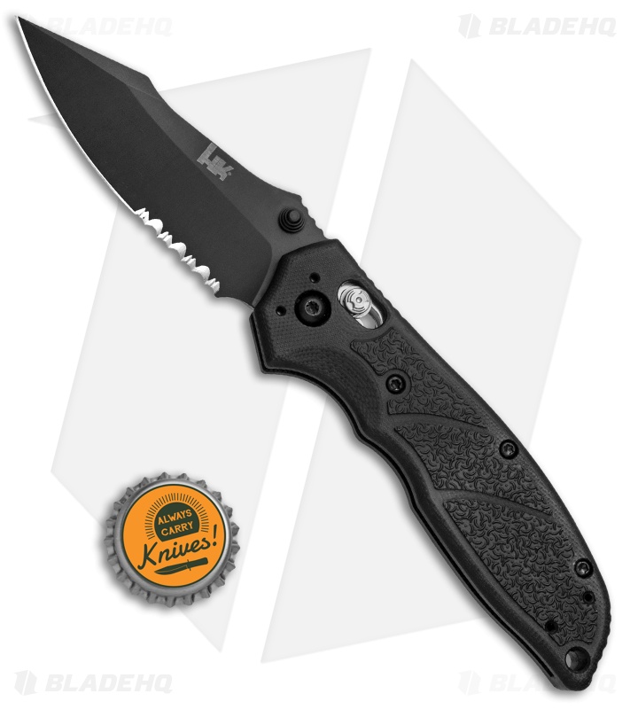 HK Exemplar Pivot Lock Knife Black G-10 (3.25" Black Serr) 54150