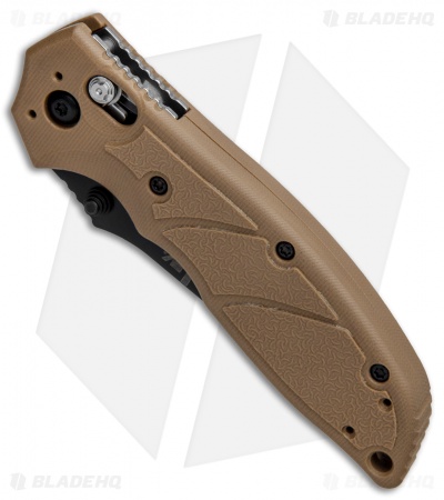 HK Exemplar Pivot Lock Knife Flat Dark Earth G-10 (3.25" Black Serr) 54153