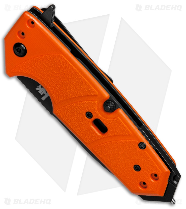 HK Karma First Response Tool Flipper Knife Orange G-10 (3.75" Black Serr)