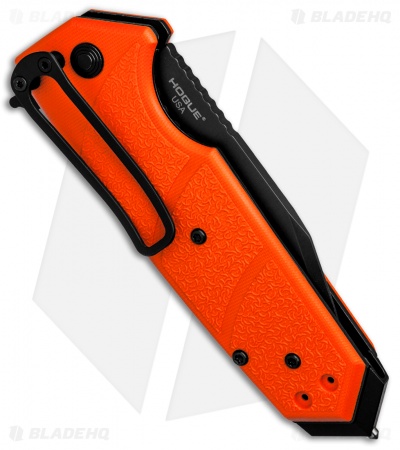 HK Karma Tanto First Response Tool Flipper Knife Orange G-10 (3.75" Black Serr)