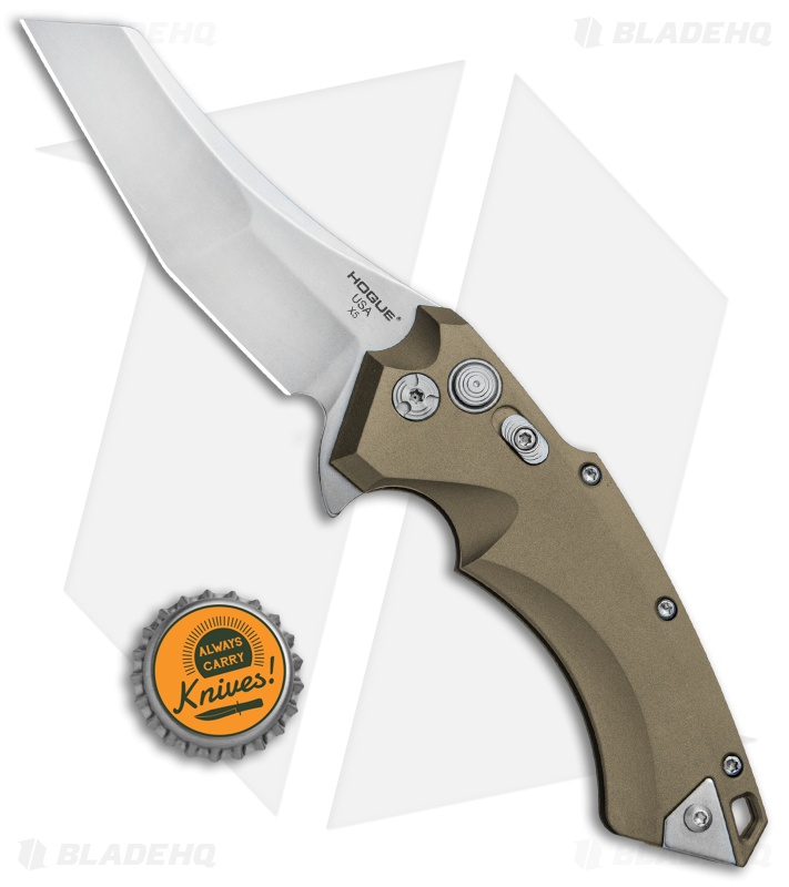 Hogue Knives X5 Wharncliffe Flipper Knife FDE (3.5" Stonewash) 34564